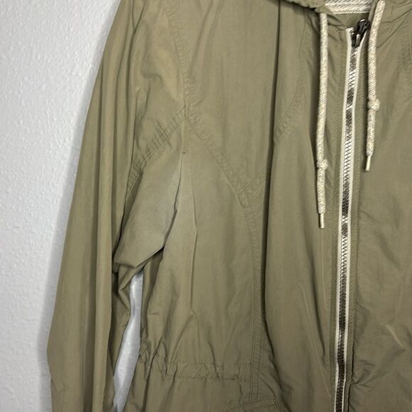 Eddie Bauer Green Hooded Lightweight Mid Length  Rain Jacket Size XL - Picture 6 of 15